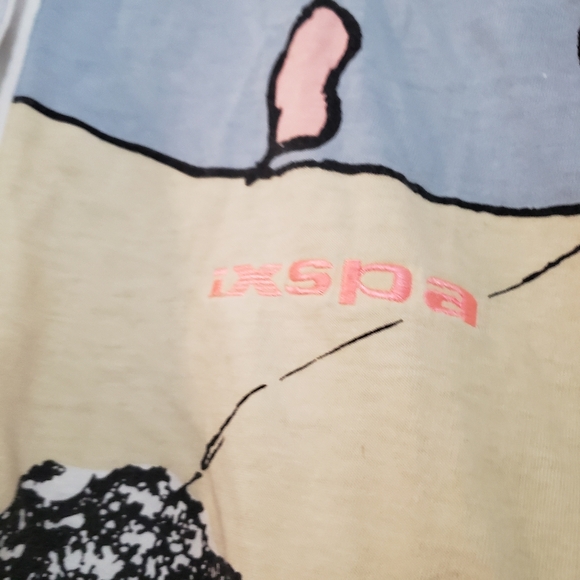 Vtg Ixspa Mens S 1/4 Button Collared Shirt Jamie Sadock Dolman Pastel Bull Steer - Picture 4 of 9